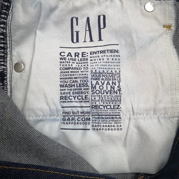 Gap Vintage Slim Mid Rise Ladies Size 33 / 16rs Dark Wash Blue Jeans - Picture 4 of 16